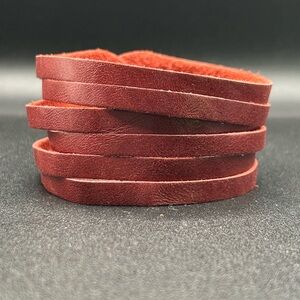 Classic Red Leather Bracelet